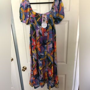 Tropical Midi Dress